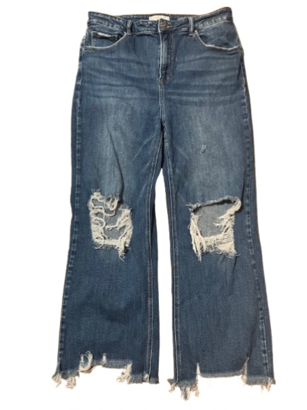 Risen Jeans Blue Distressed Women's Jeans Size 1XL